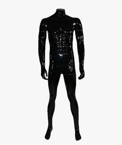 Манекен мужской без головы черный глянцевый ММ-11